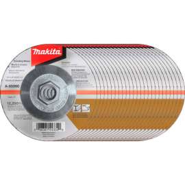 Makita Hubbed INOX Grinding Wheel, 36 Grit, Type 27, 5"Dia x 1/4"T x 5/8-11" Cntr HoleDia-5/Pk
