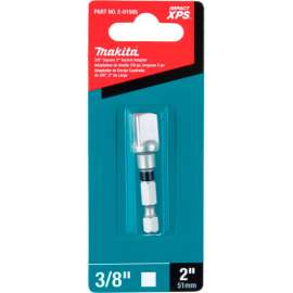 Makita Impact XPS 3/8" Square 2" Socket Adapter, Retention Ball, Matte Nickel
