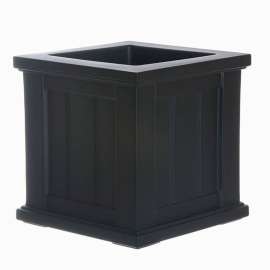 Mayne Cape Cod 14" x 14" Square Planter, Black