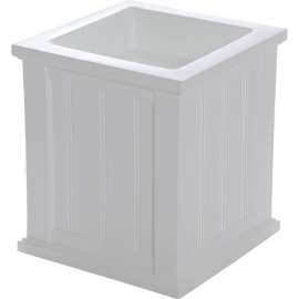 Mayne Cape Cod 16" x 16" Square Planter, White