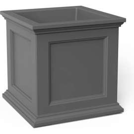 Mayne Fairfield 20" x 20" Square Planter, Graphite Gray