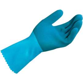 MAPA Blue-Grip; LL301 Natural Rubber Gloves, Heavy Weight, Blue, 1 Pair, Small, 301426