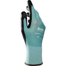 MAPA Ultrane 510 Polymer Coated Gloves, Knit Wrist Liner, Green, 1 Pair, Size 7, 34510007