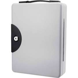 Barska CB12948 50 Keys Lock Box W/ Carrying Handle 13"W x 4"D x 10-1/2"H, Grey, Aluminum
