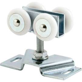 Prime-Line N 7449 Door Roller Assembly, 7/8", Convex, Plastic Tires, Steel Bracket & Ball Bearings