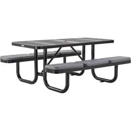 Global Industrial Seat Cushion For Picnic Table Benches, Gray, 2/Pack