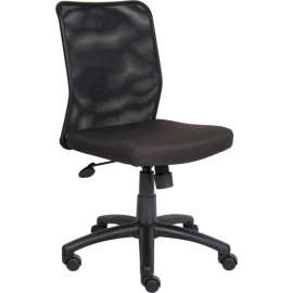 Boss Budget Task Chair - Fabric Seat with Mesh Back - Black