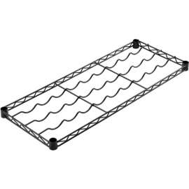 Nexel WS1436B Wine Bottle Shelf 36"L x 14"W Black Epoxy