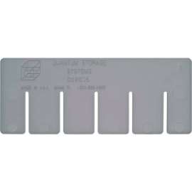 Quantum Storage Short Divider, 6"L x 2"W x 1"H, Gray, Polyprolylene