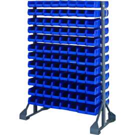 Quantum QRU-12D-220-192 Double Sided 12 Rail Unit With 192 QUS220 Ultra Stack & Hang Bins, Blue