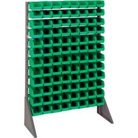Quantum QRU-12S-220-96 Single Sided 12 Rail Unit With 96 QUS220 Ultra Stack & Hang Bins, Green