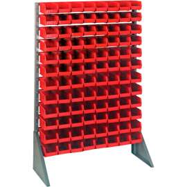 Quantum QRU-12S-220-96 Single Sided 12 Rail Unit With 96 QUS220 Ultra Stack & Hang Bins, Red