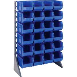 Quantum QRU-12S-240-24 Single Sided 12 Rail Unit With 24 QUS240 Ultra Stack & Hang Bins, Blue