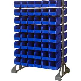 Quantum QRU-16D-230-96 Double Sided16 Rail Unit With 96 QUS230 Ultra Stack & Hang Bins, Blue