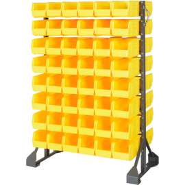 Quantum QRU-16D-230-96 Double Sided 16 Rail Unit With 96 QUS230 Ultra Stack & Hang Bins, Yellow