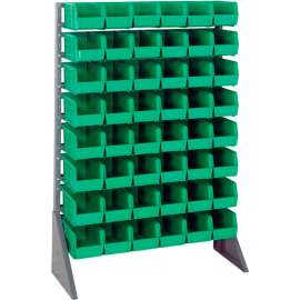 Quantum QRU-16S-230-48 Single Sided 16 Rail Unit With 48 QUS230 Ultra Stack & Hang Bins, Green