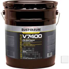 Rust-Oleum V7400 Series 340 VOC DTM Alkyd Enamel, High Gloss White 5 Gallon Pail - 245407