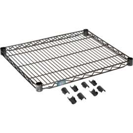 Nexel S2124B Black Epoxy Wire Shelf 24"W x 21"D