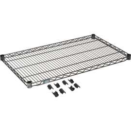 Nexel S2136B Black Epoxy Wire Shelf 36"W x 21"D