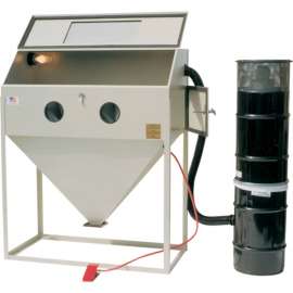 ALC 40411L Top & Side Open Blast Cabinet W/ Dust Collector, Steel