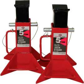 American Forge & Foundry Jack Stands, 5 Ton, Pin-Type, Pair