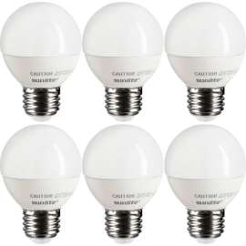 Sunlite LED G16 Bulb, 120V, 7W, 500 Lumens, Medium Screw Base, 2700K, Warm White, Pack of 6