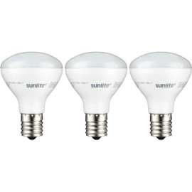 Sunlite LED R14 Bulb, 120V, 4W, 280 Lumens, Intermediate Screw Base, Warm White, Pack of 3