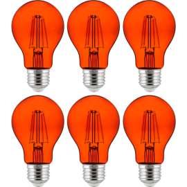 Sunlite Purple Transparent LED Light Bulb, 4-1/2-Watt, Dimmable, 6-Pack