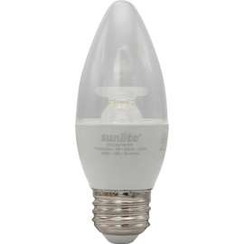 Sunlite LED B11 Bulb, 120V, 7W, 500 Lumens, Medium Screw Base, 2700K, 94 CRI, White, Pack of 6