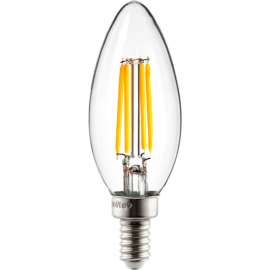 Sunlite LED Filament B11 Bulb, 120V, 4W, 400 Lumens, Candelabra Screw Base, 2700K, Warm White