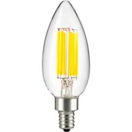 Sunlite LED Filament B11 Bulb, 120V, 5W, 600 Lumens, Candelabra Screw Base, 4000K, Cool White