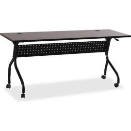 Lorell Mobile 72" Flip Top Training Table - Espresso/Black