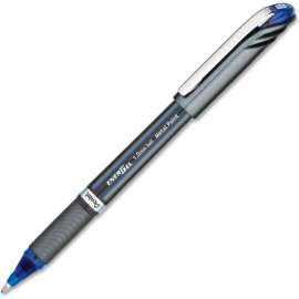 Pentel Liquid Gel Pens - Blue Ink - Gray Barrel - Dozen