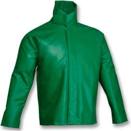 Tingley J41008 SafetyFlex Storm Fly Front High Collar Jacket, Green, Medium