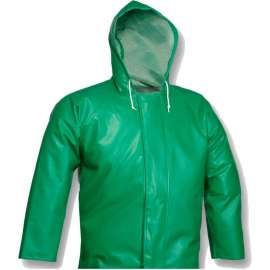 Tingley J41108 SafetyFlex Storm Fly Front Hooded Jacket, Green, 2XL