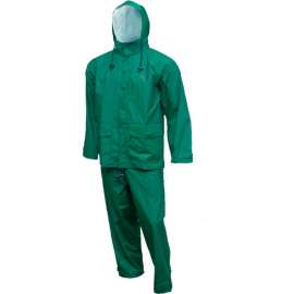 Tingley S66218 Storm-Champ 2 Pc Suit, Forest Green, Attached Hood, Medium