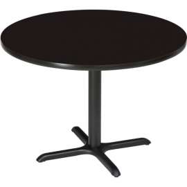 Interion 42" Round Counter Height Restaurant Table, Black