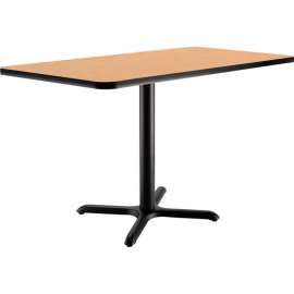 Interion Breakroom Table, 48"L x 30"W x 29"H, Oak
