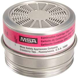 MSA Comfo Respirator Cartridges, Acid Gas/P100, 6/Box, 815179
