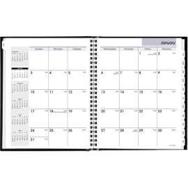 AT-A-GLANCE Hard-Cover Monthly Planner, 8.5 x 7, Black, 2023