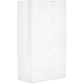 Paper Grocery Bags, #12, 7-1/16"W x 4-1/2"D x 13-3/4"H, White, 500/Pack