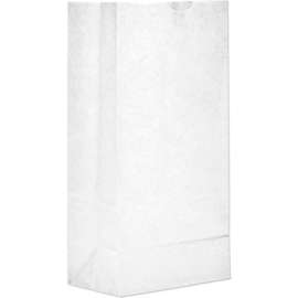 Duro Bag Paper Grocery Bags, #10, 6-5/16"W x 4-3/16"D x 13-3/8"H, White, 500/Pack