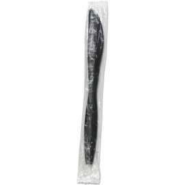 Boardwalk Heavyweight Wrapped Knife, Polypropylene, Black, Pack of 1000