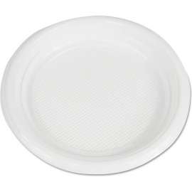 Boardwalk Hi Impact Plastic Dinnerware Plate, 6" Dia., White, Pack of 1000
