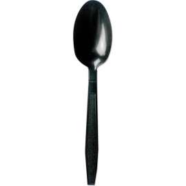 Boardwalk Heavyweight Teaspoon, Polypropylene, Black, Pack of 1000