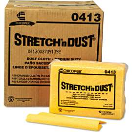 Chix Stretch 'n Dust Cloths, 12-3/5" x 17", Yellow, 400/Case