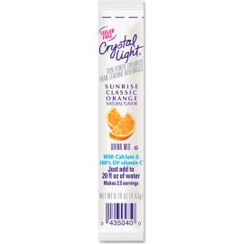Crystal Light On-The-Go Drink Mix Sticks, Sugar Free, Sunrise Orange, 0.16 oz., 30/Box