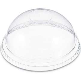 Dart No-Hole Dome Plastic Lid, Fits 9-22 oz Cups, Clear, Pack of 1000