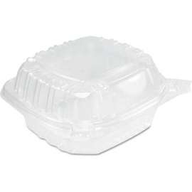 Hinged Lid Plastic Containers 5-1/3" x 5-3/8" x 2-5/8" 1 Compartment - 500 Pack