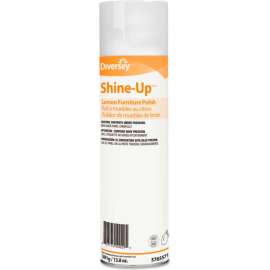 Diversey Shine-Up Furniture Cleaner, Lemon, 13.8 oz. Aerosol Can, 12 Cans - 95765571
